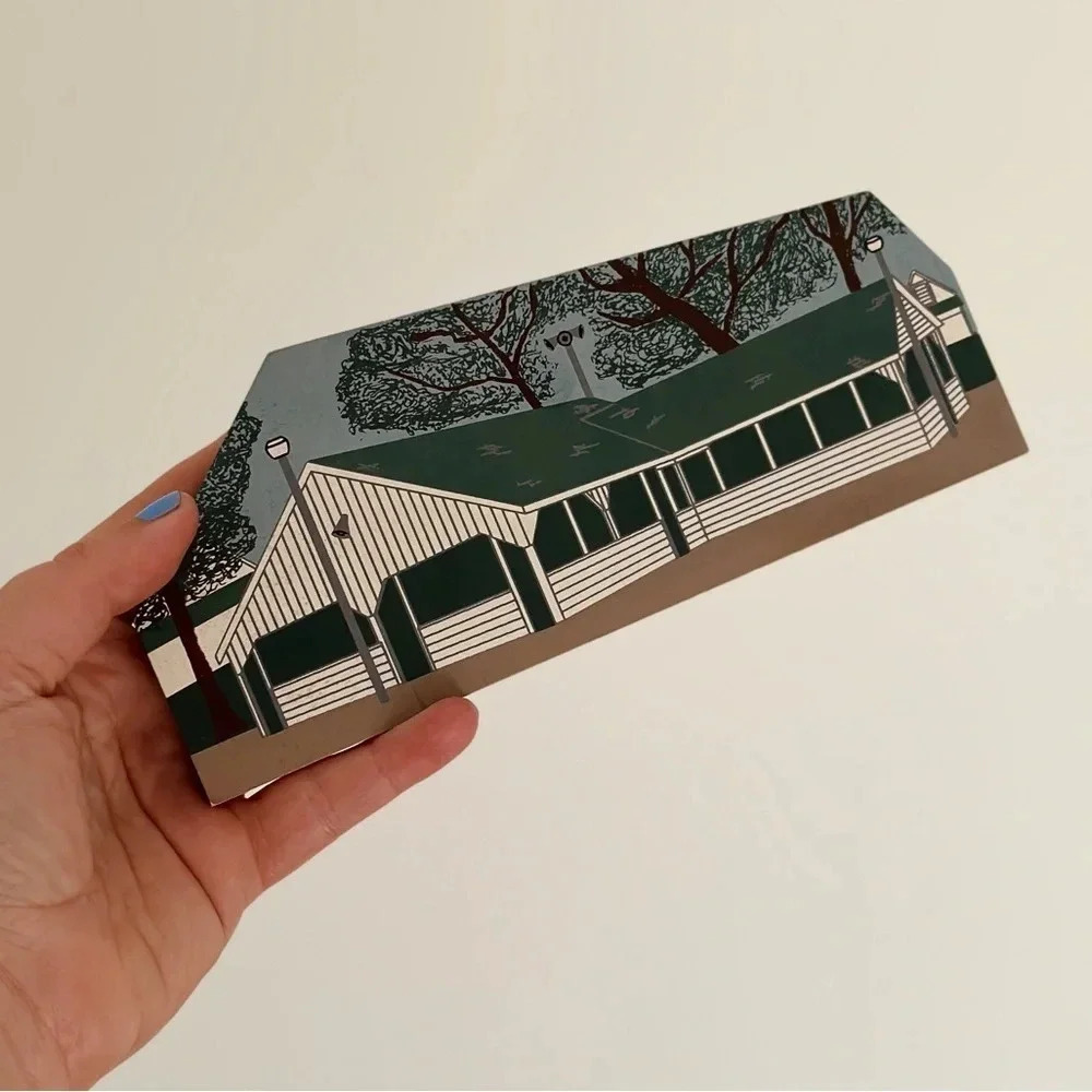 Vintage wooden painted  plaque